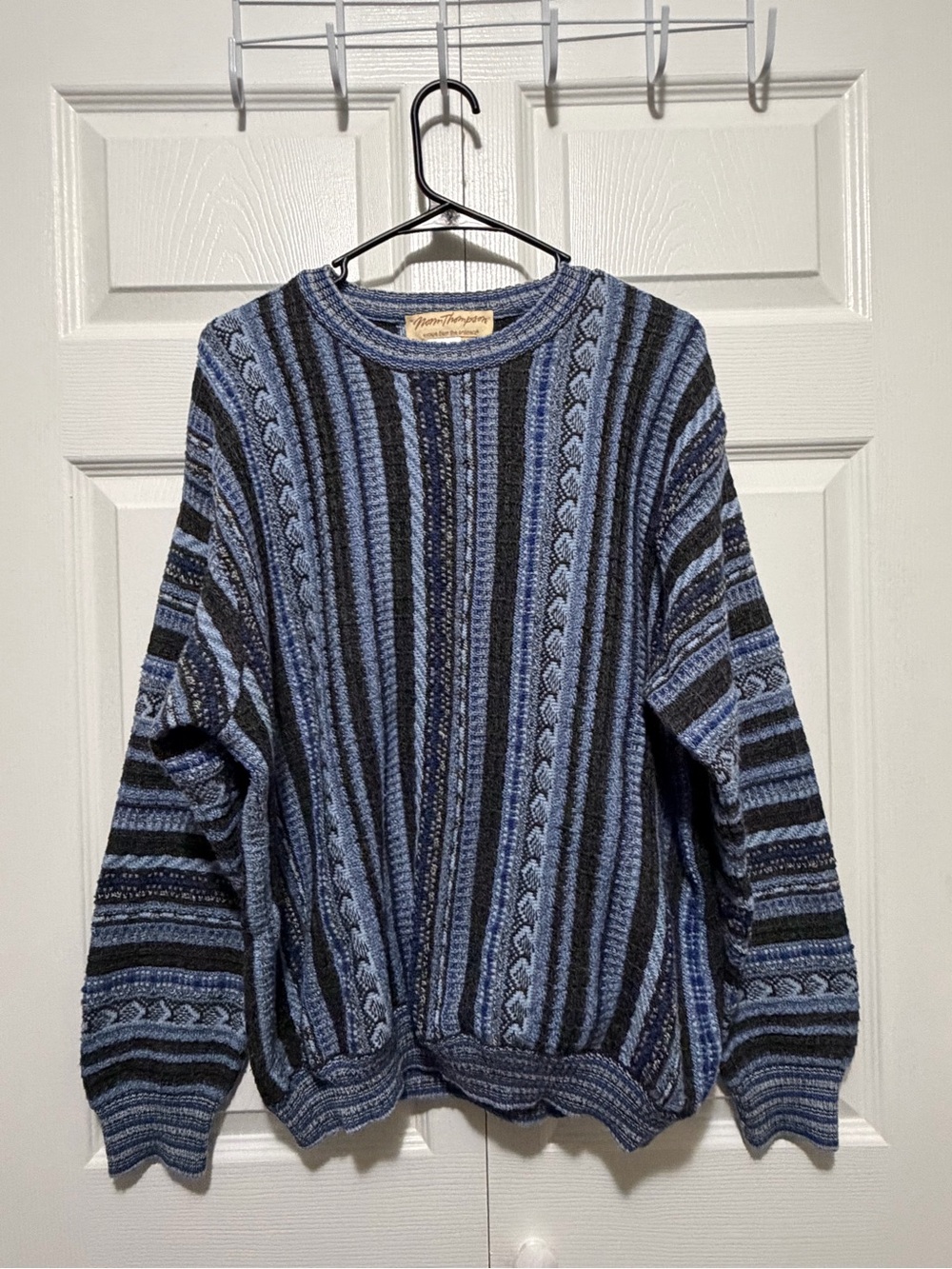 Vintage Norm Thompson Coogi Style 3D Knit Sweater Italy Men’s L